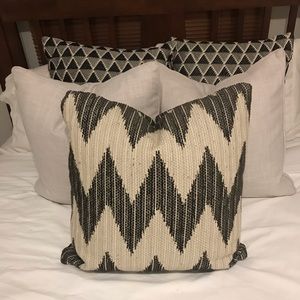 Three Chevron Bassett Throw Pillows